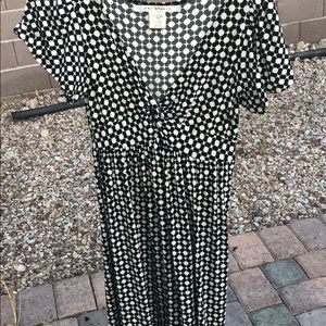 Dress  black& White circle design print